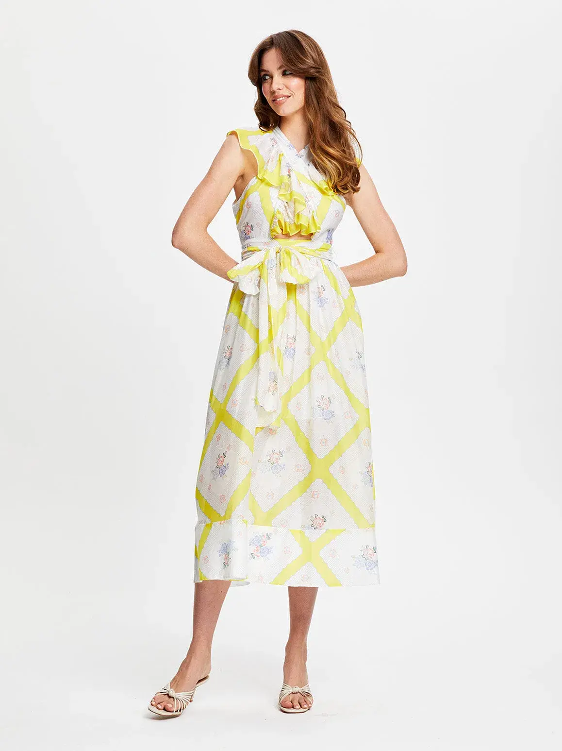 Alice McCall LA Girl Midi Dress Citrus Size 6 - Image 2