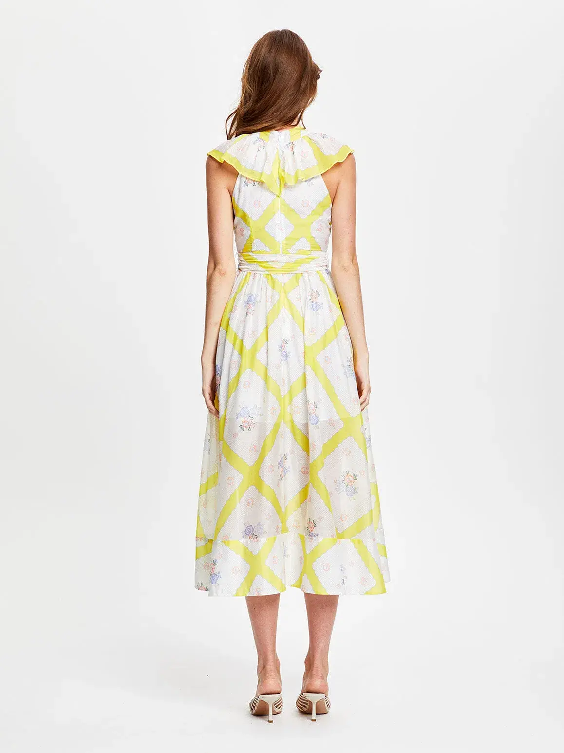 Alice McCall LA Girl Midi Dress Citrus Size 6 - Image 3