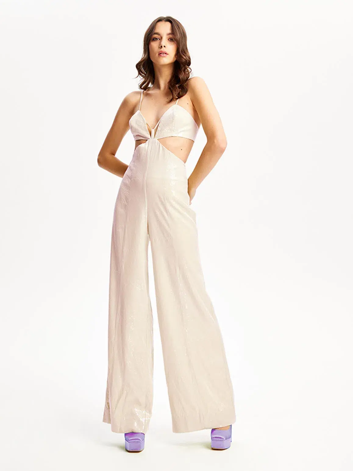 Alice McCall Night Sky Jumpsuit Chai Latte Size 6 - Image 3