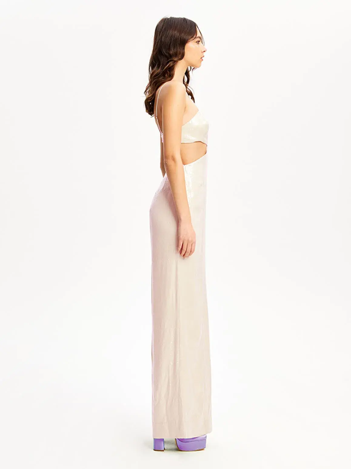 Alice McCall Night Sky Jumpsuit Chai Latte Size 6 - Image 4