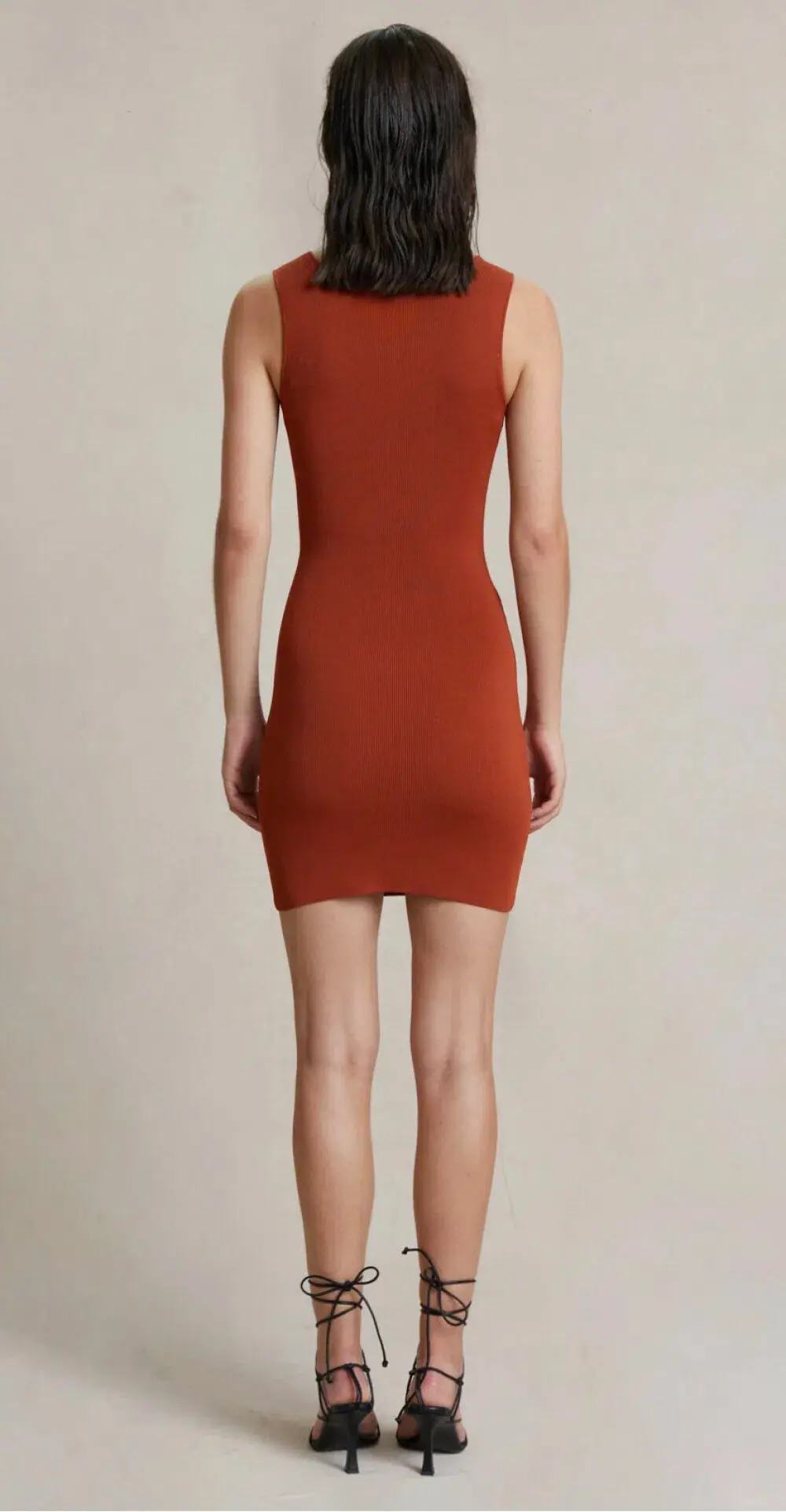 Bec & Bridge Brick Sorbet Summer Knit Mini Dress Brick Size 12 - Image 3