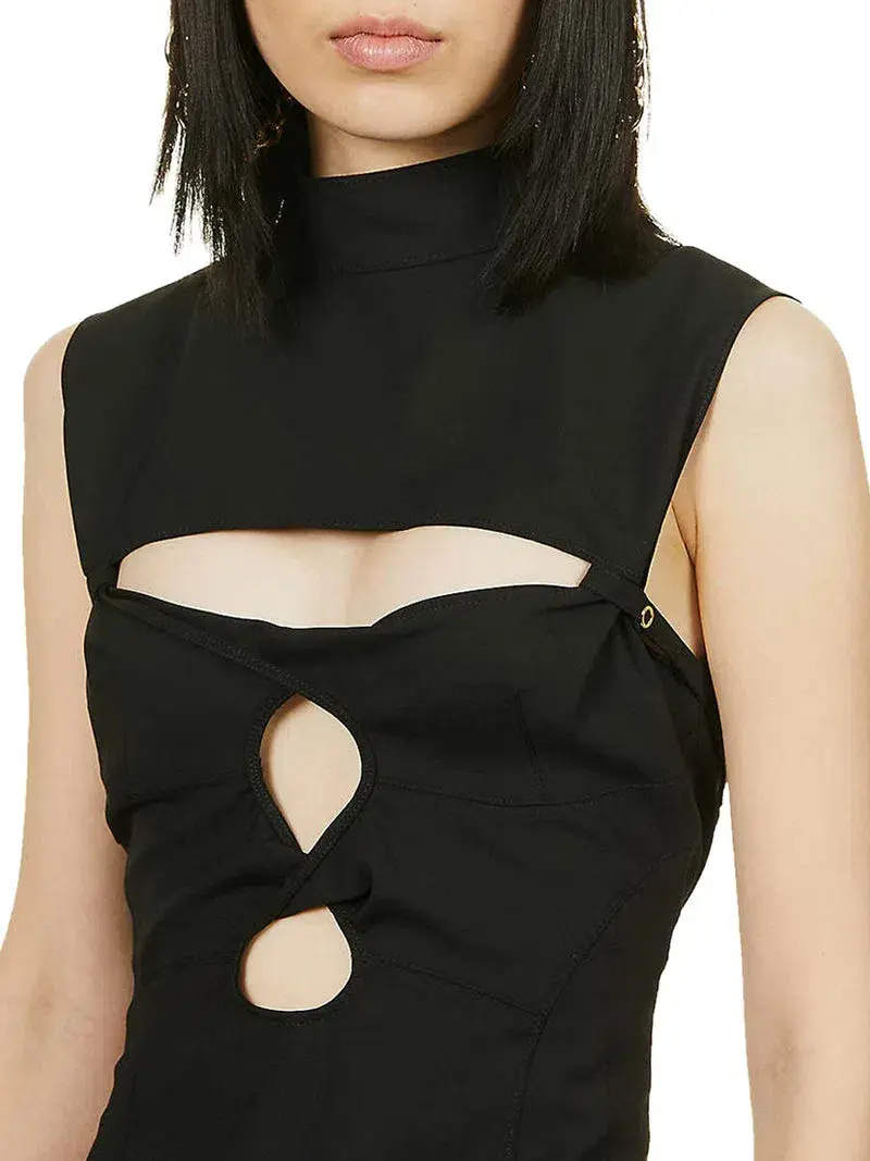 Jacquemus La Robe Palmi Maxi Dress Black Size 38 for rent on The Volte - main image
