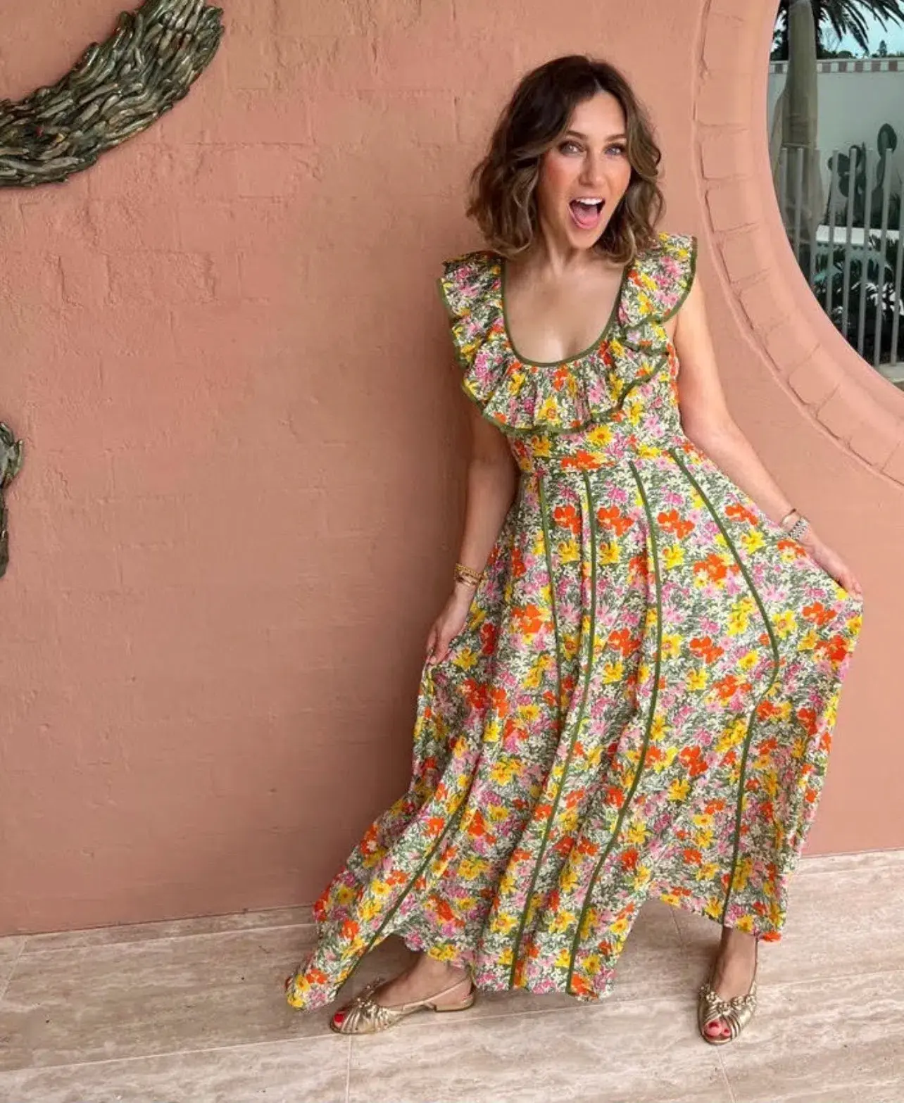 Alemais - Cabana Midi Dress Print - Size 10 - Image 1