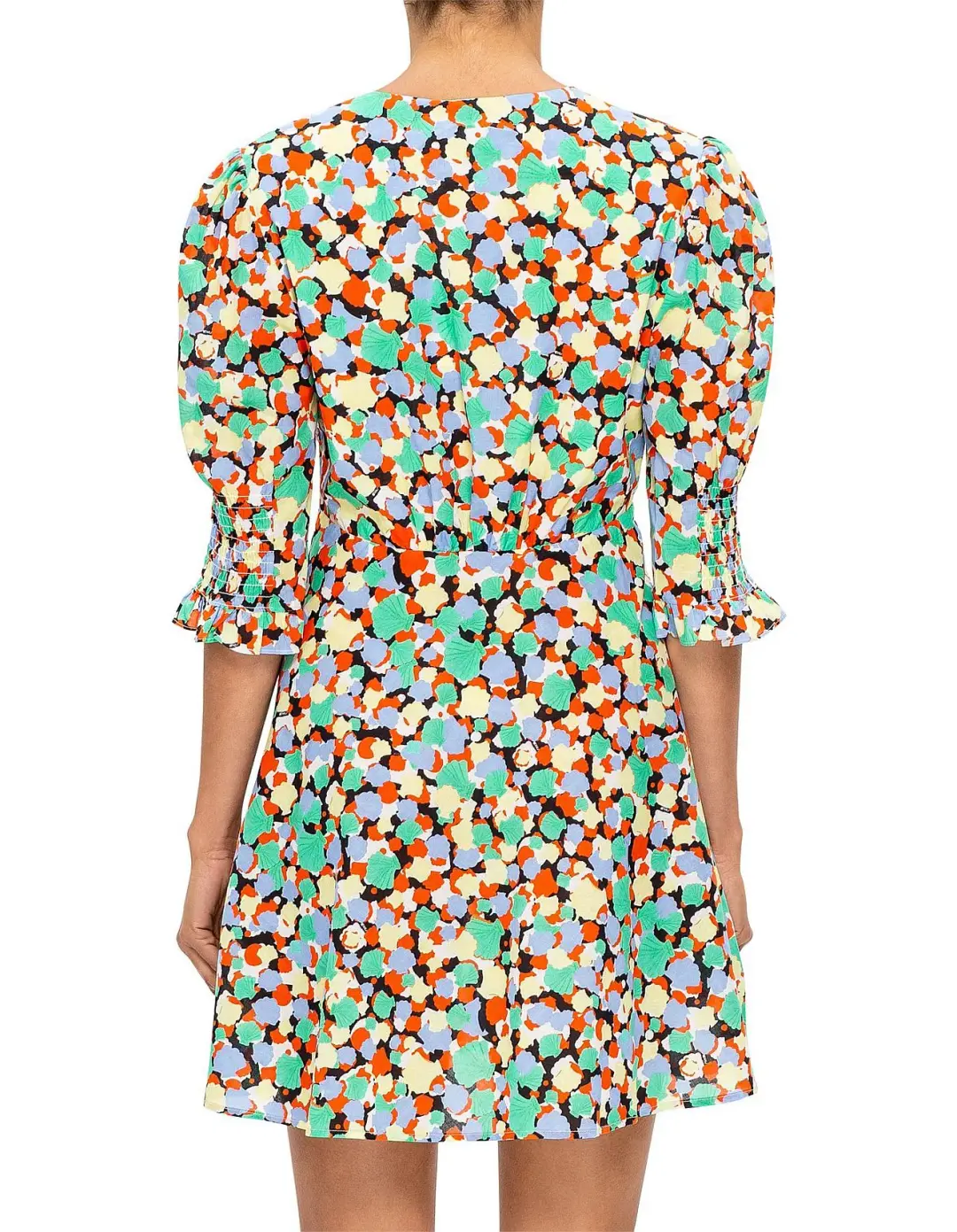 Rixo Juni 80s Micro Shell Dress Print Size 6 for rent on The Volte - main image