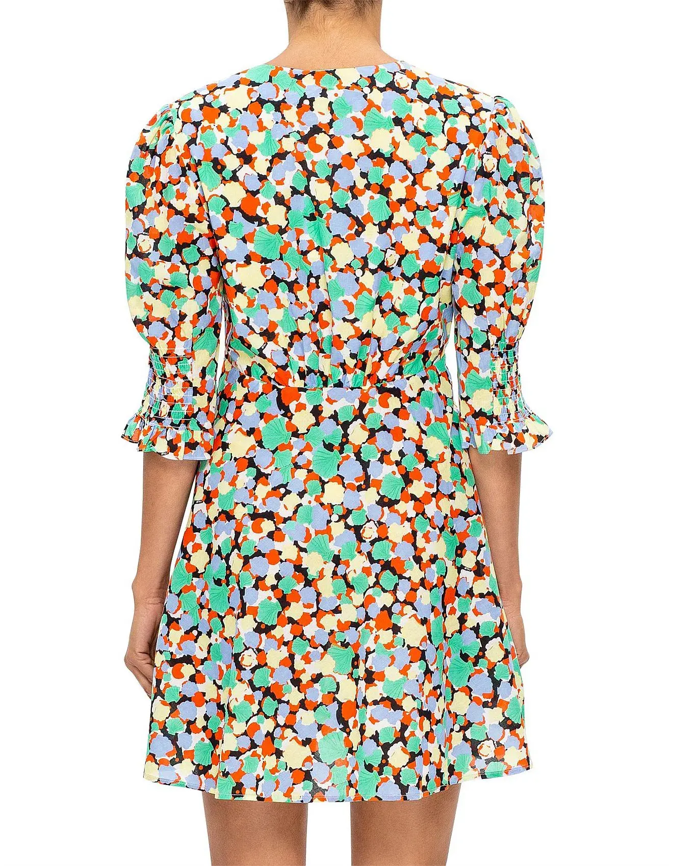 Rixo Juni 80s Micro Shell Dress Print Size 6 - Image 3