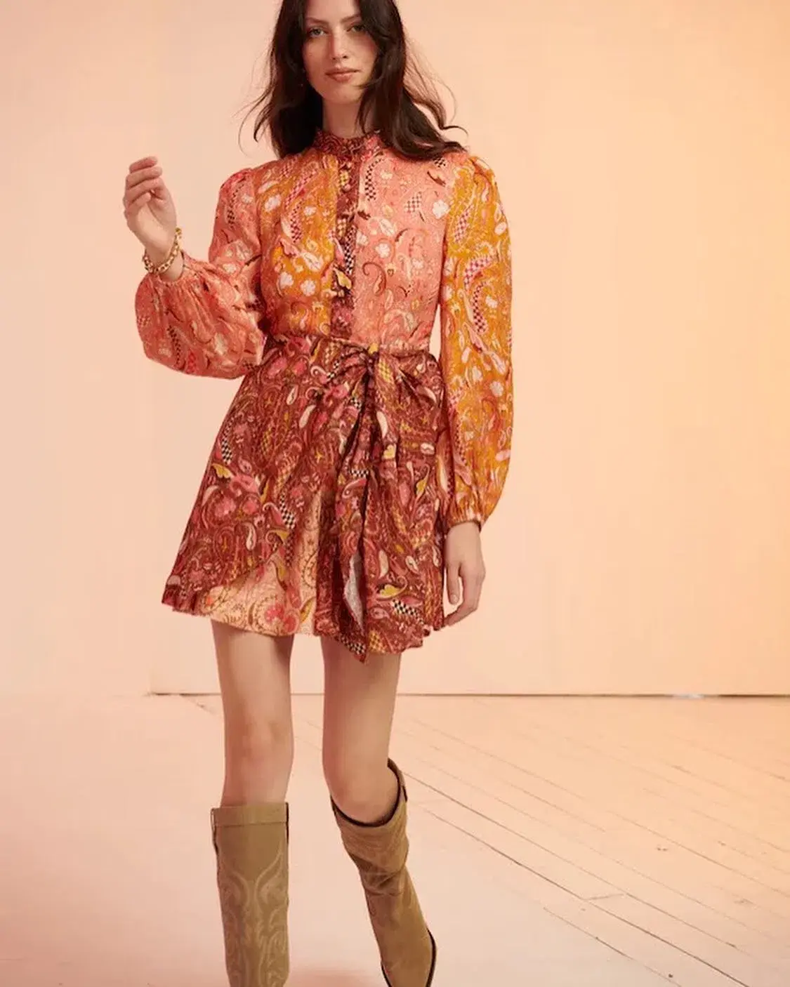 Kate Ford Matien Wrap Dress in Multi Size 1 - Image 4
