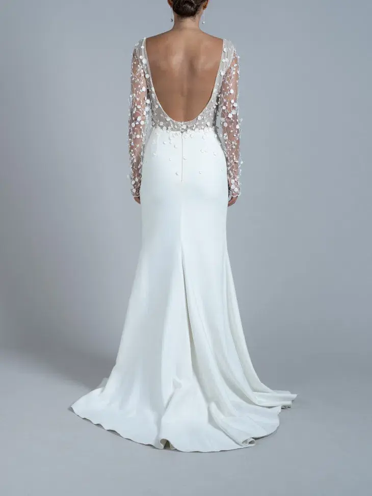 Rime Arodaky Blair Wedding Dress White Size 10 - Image 3