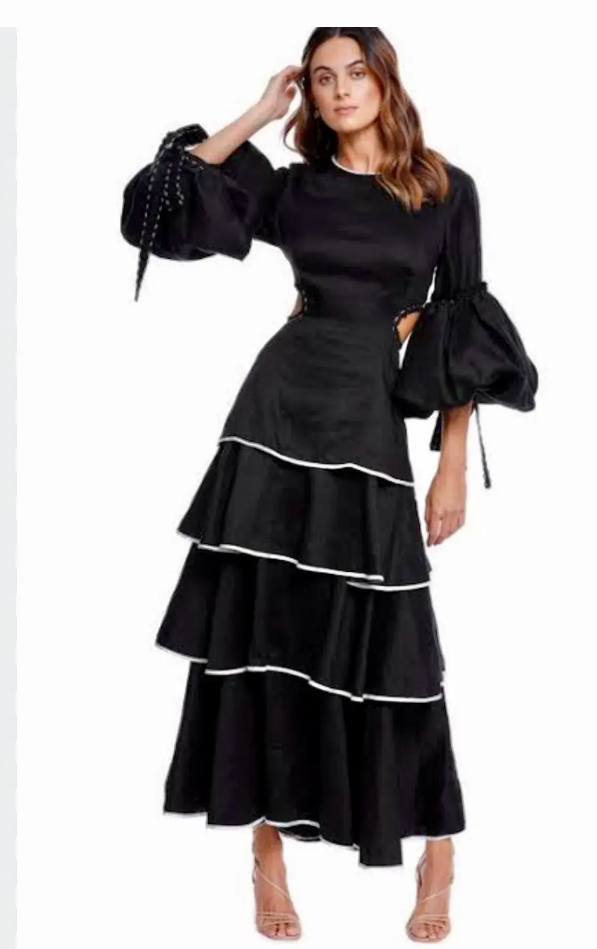Aje Gracious Cut Out Dress Black Size 14 - Image 3