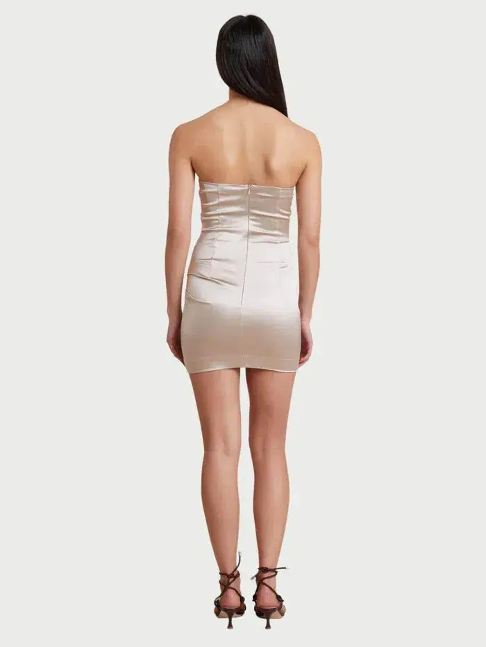 Bec & Bridge Heather Mini Dress Champange Cream Size 8  - Image 3