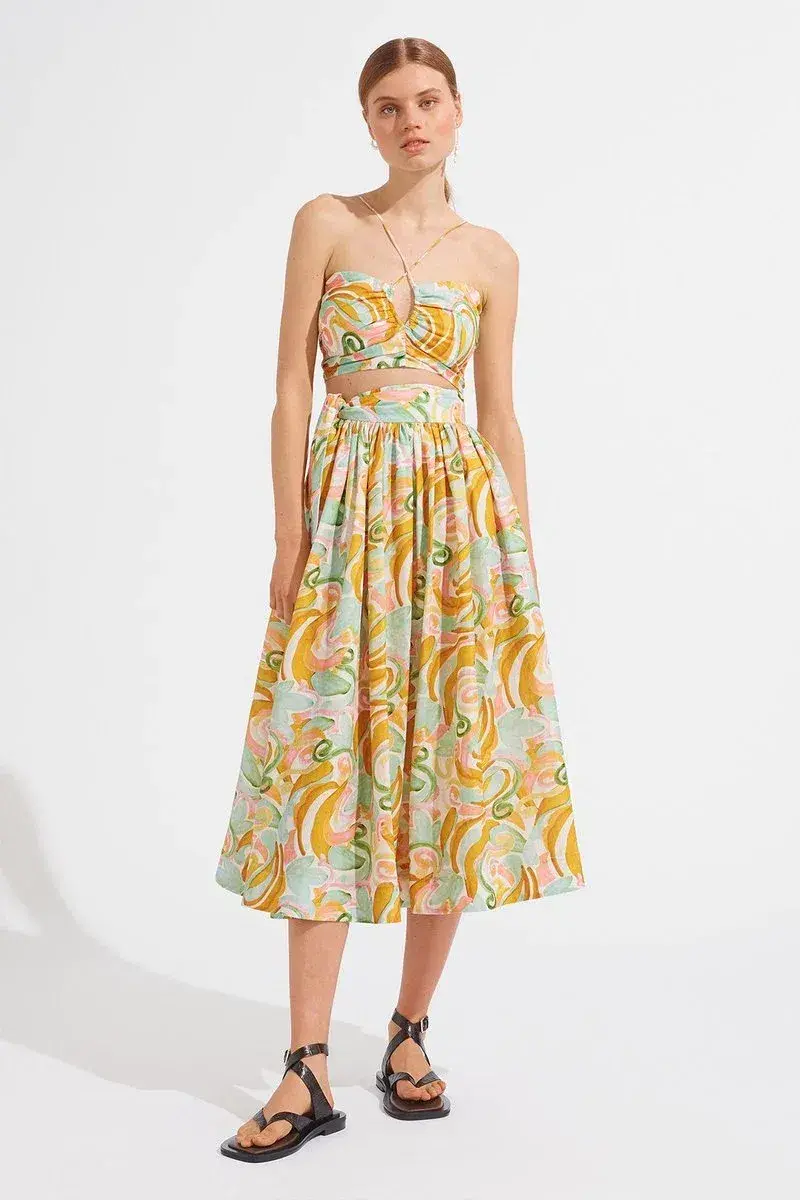 Steele Peta Crop & Brandt Midi Skirt Set Allegro Size Large - Image 1