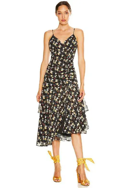 Talulah Tahiti Nights Midi Dress Black Size 12 - Image 1