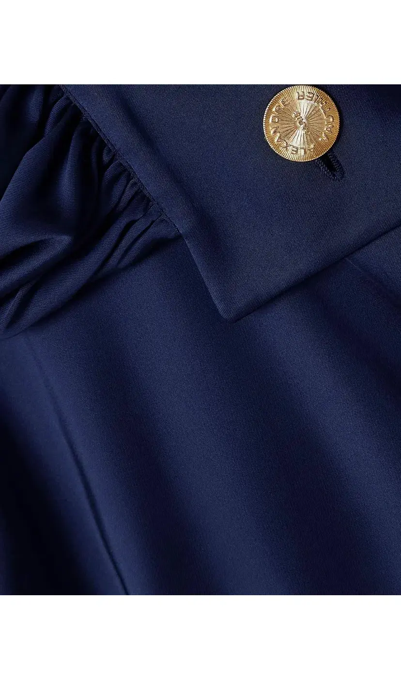 Alexandre Vauthier Mini Dress Dark Blue Size 12 - Image 4