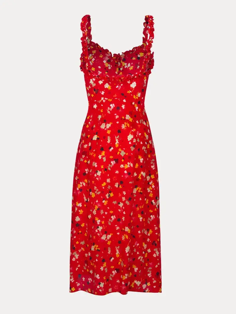 Realisation The Juliet Dress Rouge Fleur Size XS for rent on The Volte - main image