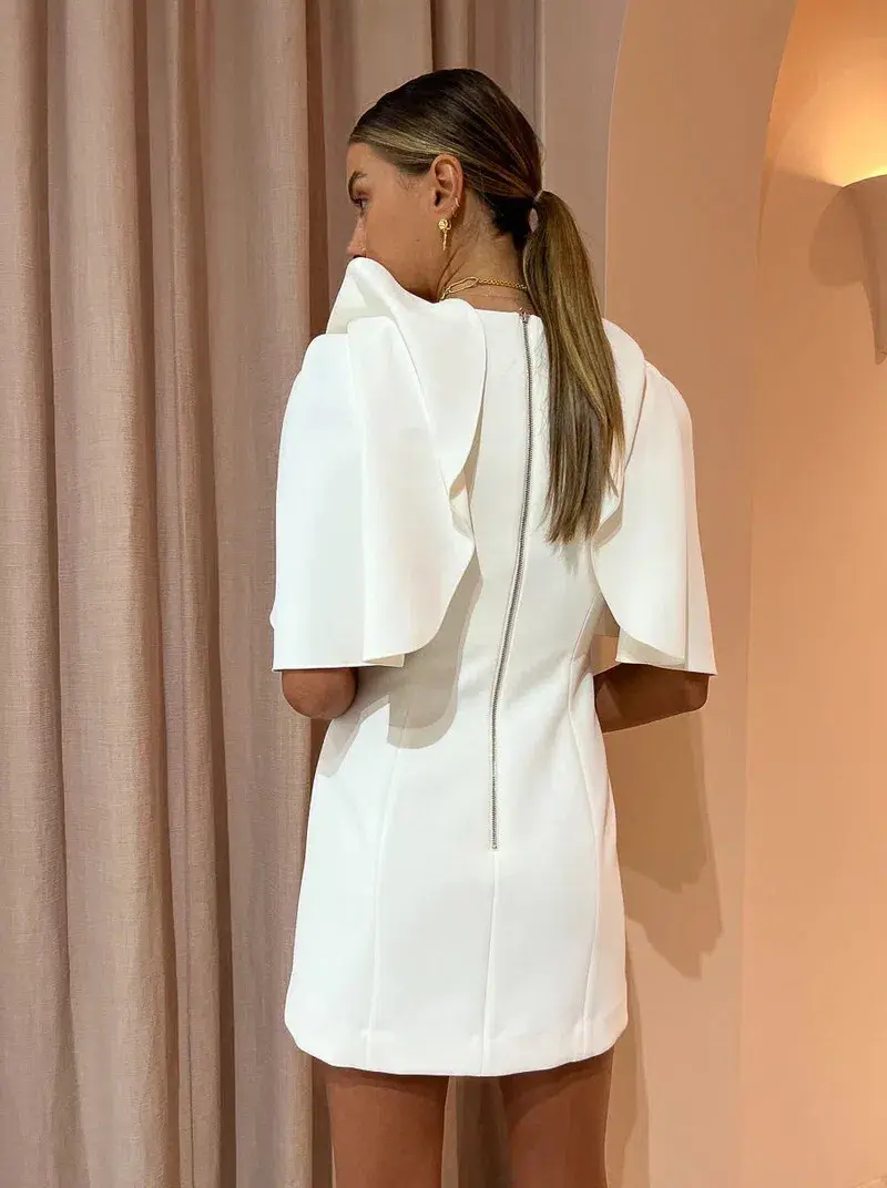 Acler Gwynn Dress Cream Size 8  - Image 3