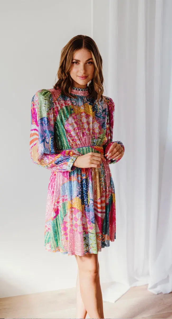 Celia B - Popa Dress Mini Sequin - Size Small - Image 2