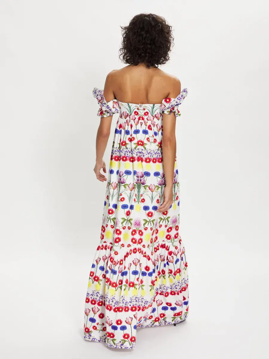 Borgo De Nor Antigone Dream On Cotton Maxi Dress Print Size 14 - Image 3