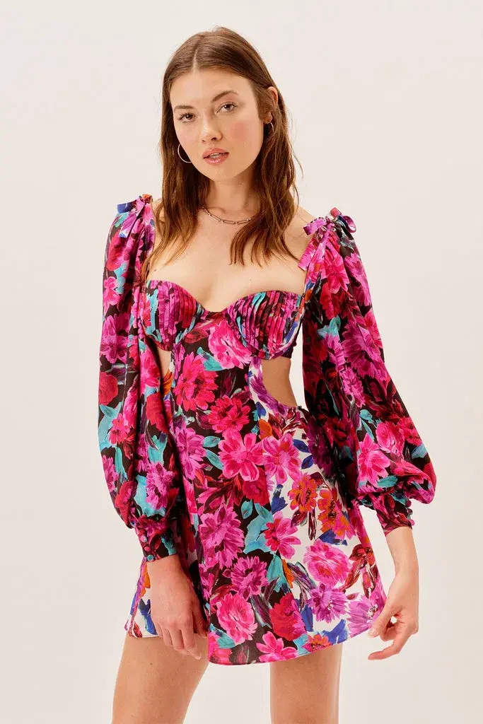 For Love & Lemons Scarlett Mini Dress Pink Size S - Image 1