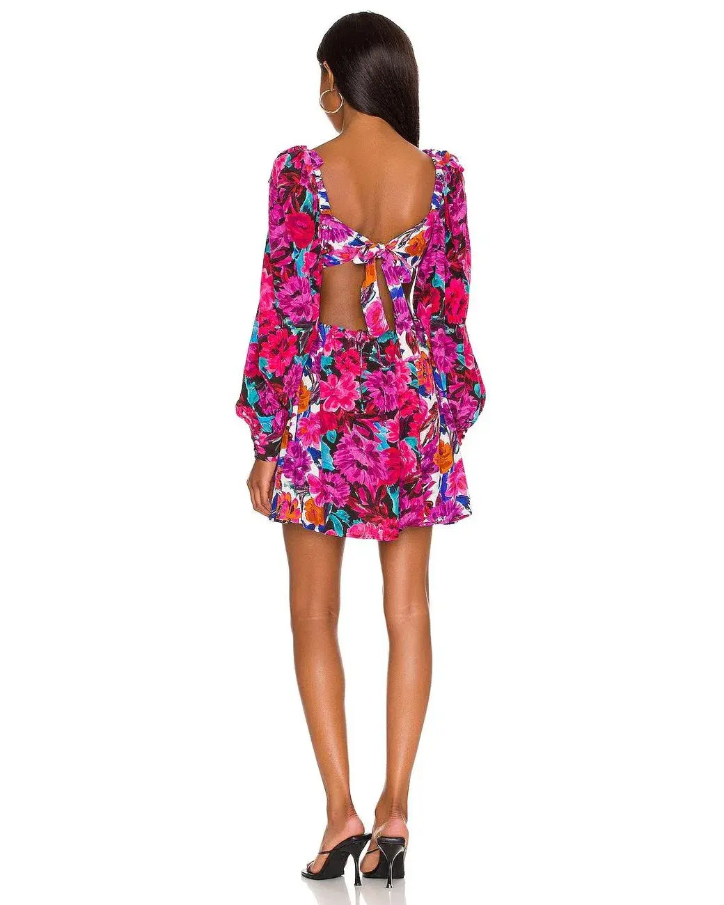 For Love & Lemons Scarlett Mini Dress Pink Size S - Image 4