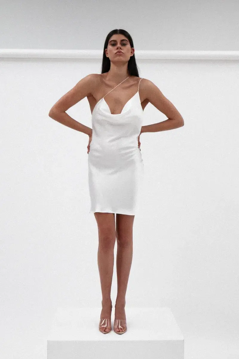 Natalie Rolt Avril Mini Dress White Size 8 for rent on The Volte - main image