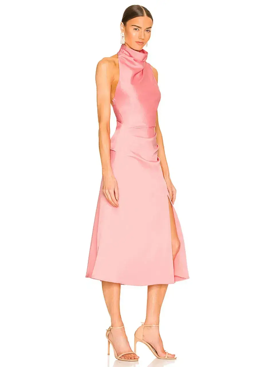 Misha Robbia Satin Dress Pink Size 8 - Image 1
