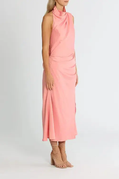 Misha Robbia Satin Dress Pink Size 8 - Image 8