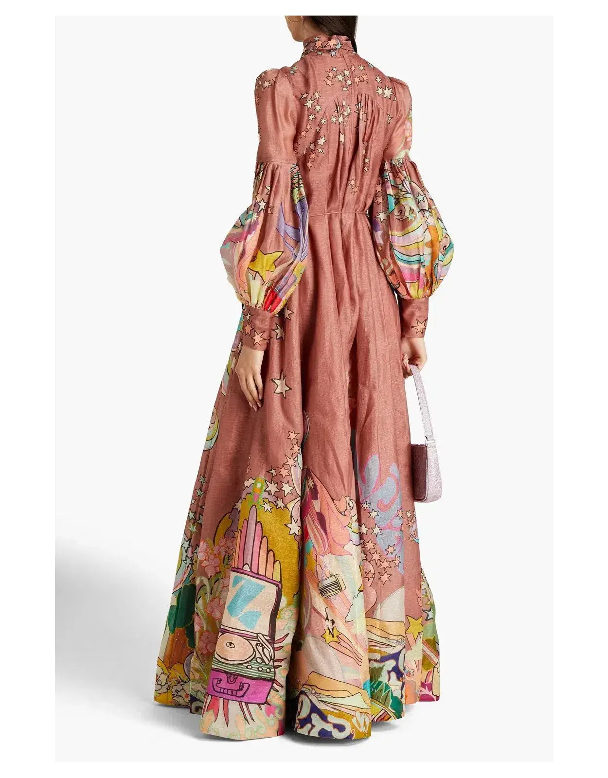 Zimmermann Concert Tie Neck Gown Pink Collage Size 1 / Au 10 - Image 2