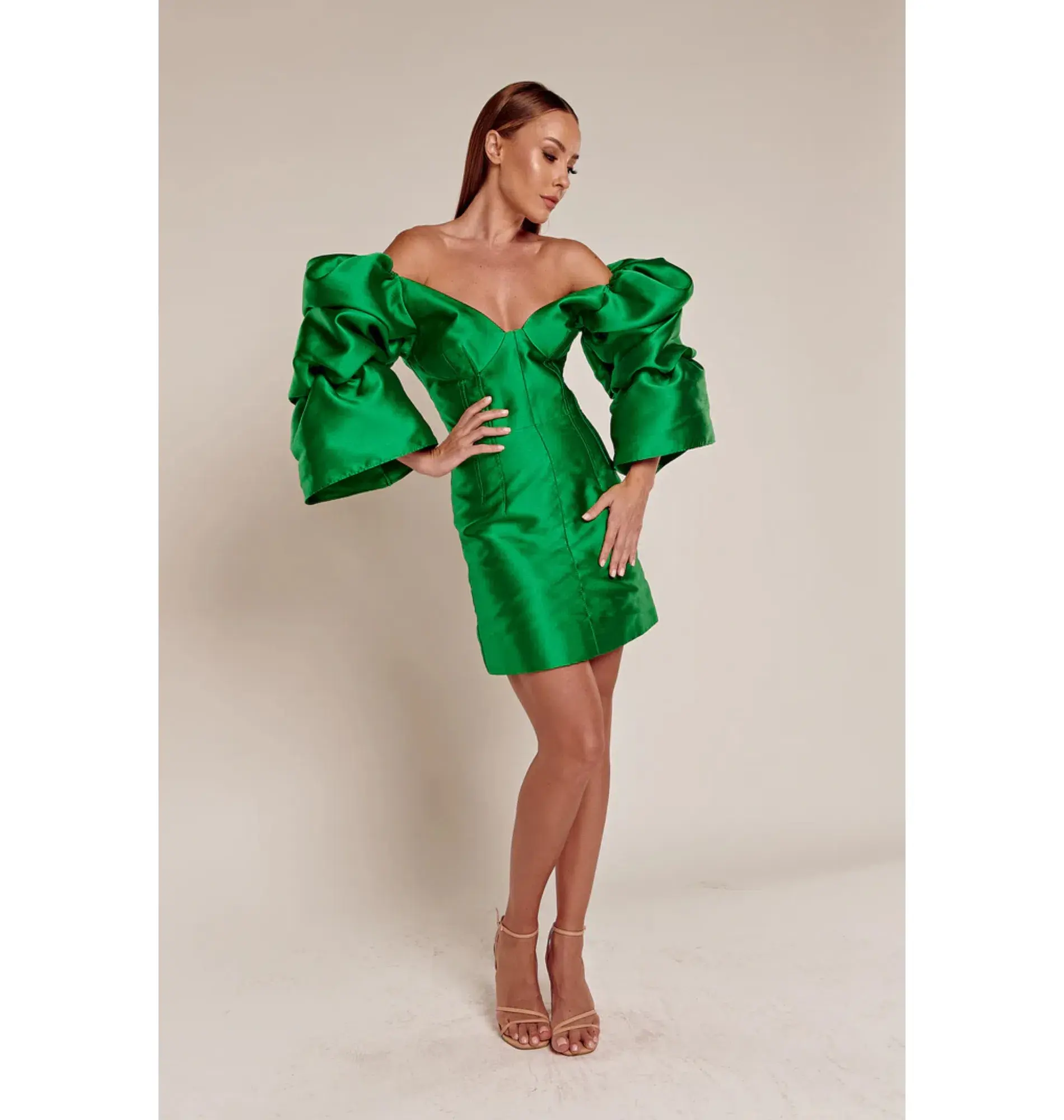 Khirzad Femme Solaro Mini Dress Green Size M / AU 10 - Image 1