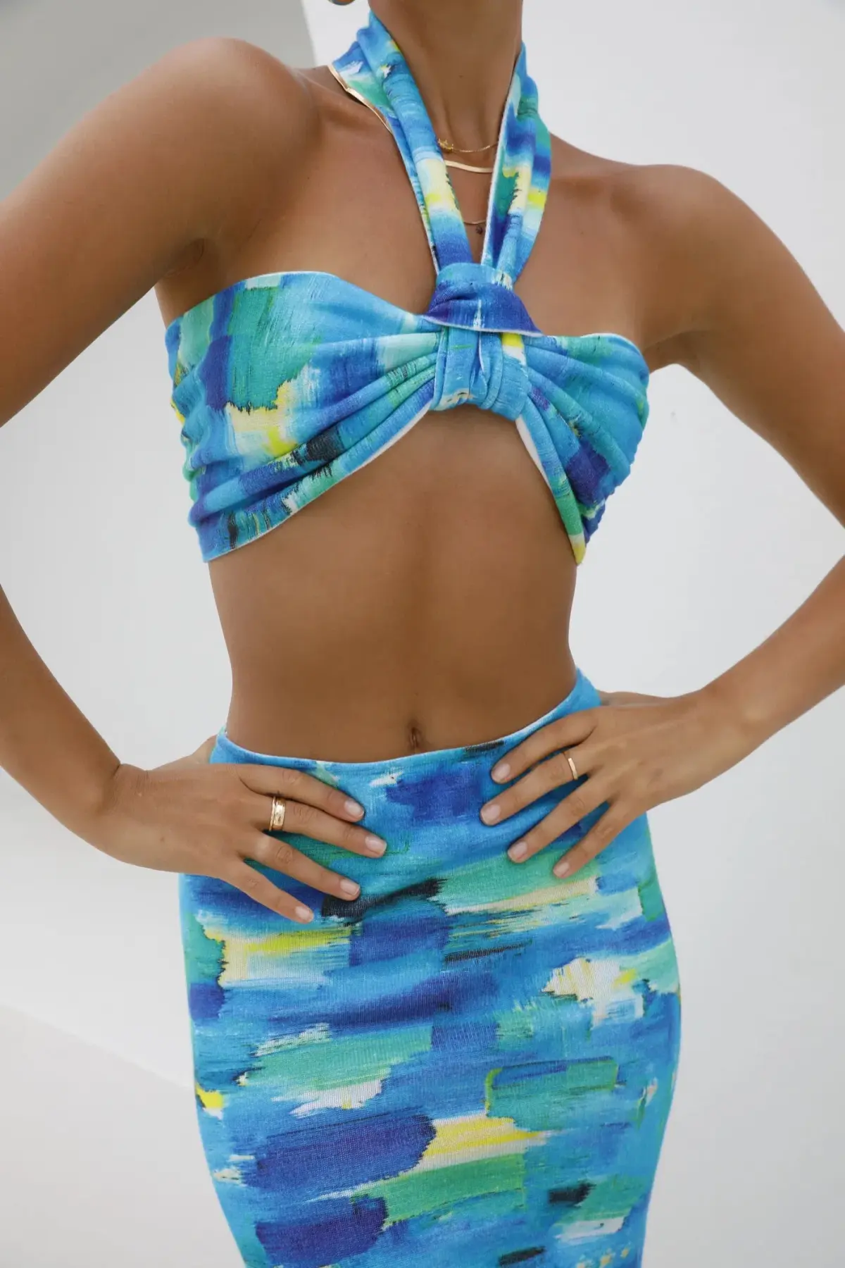 Asta Resort Carmen Top and Skirt Set Ocean Size 6 - Image 4