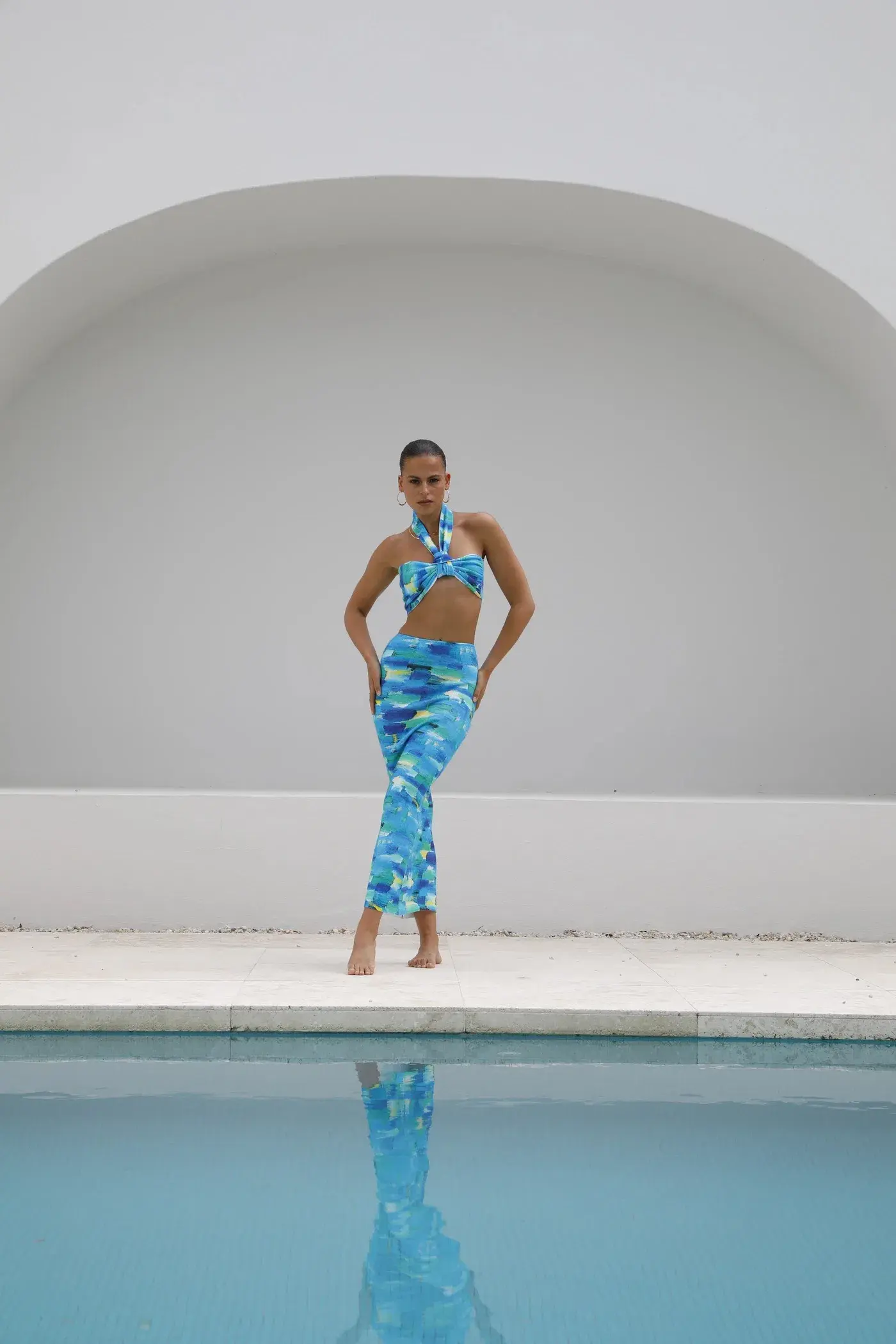 Asta Resort Carmen Top and Skirt Set Ocean Size 6 - Image 11