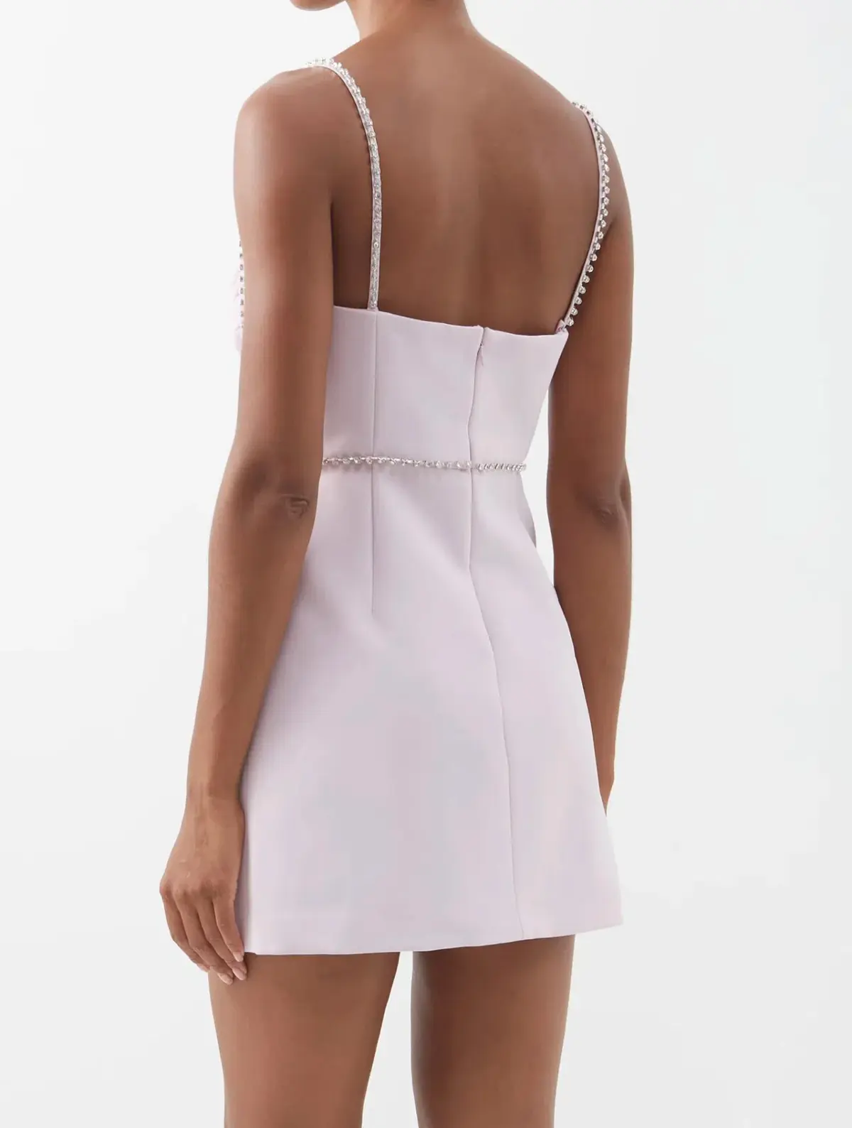 Self Portrait Chiffon And Crepe Mini Dress Pink Size M / AU 10 - Image 3