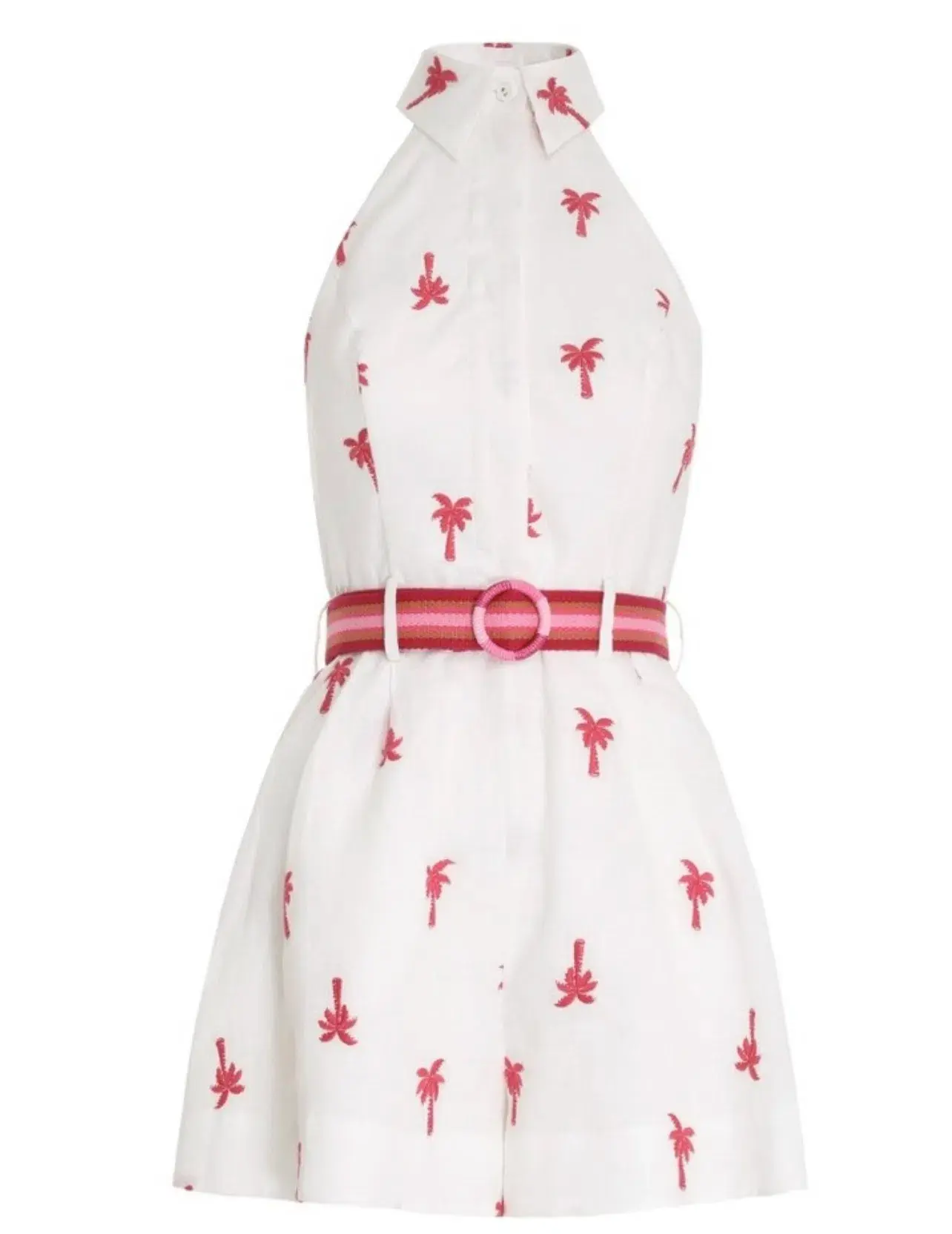 Zimmermann Fiesta Palm Halter Playsuit Pink Palm Size 2 / Au 12 - Image 3