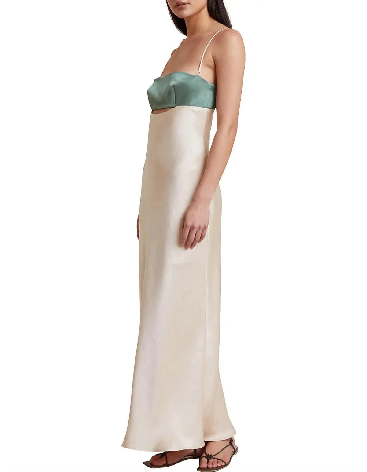 Bec and Bridge Carrie Cut Out Maxi Dress Multi Green Size 16 - Image 2