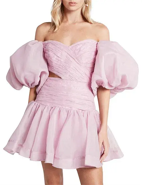 Aje Myriad Cut Out Mini Dress in Lilac Size 4 - Image 2