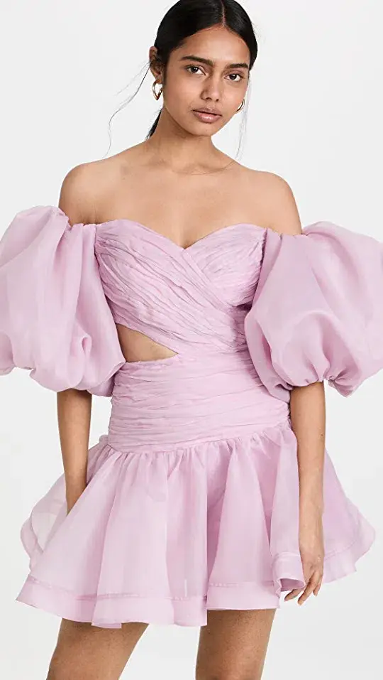 Aje Myriad Cut Out Mini Dress in Lilac Size 4 - Image 4