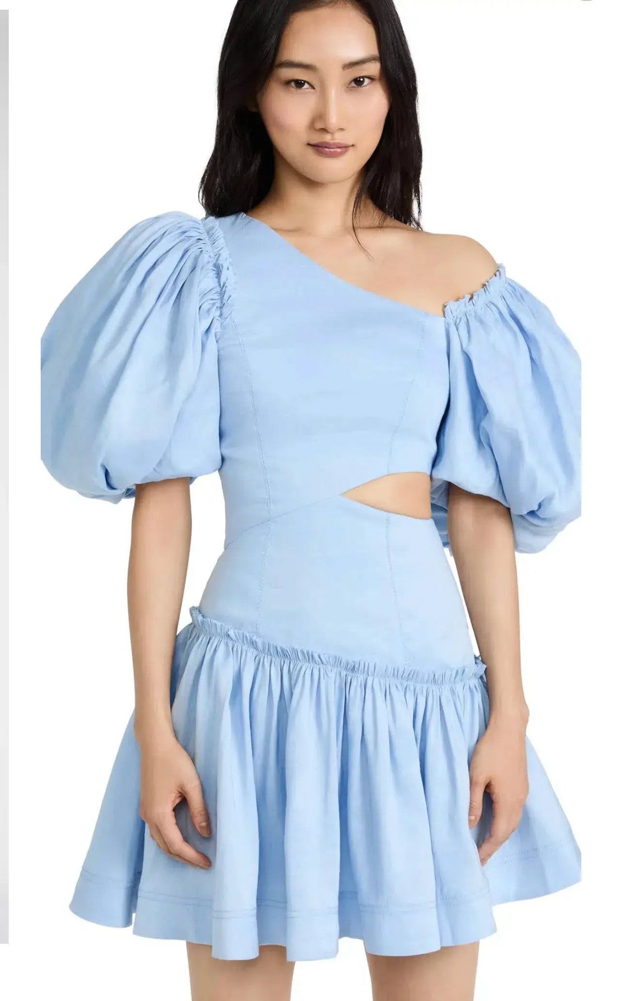 Aje Chateau Cut Out Mini Dress in Sky Blue Size 8 - Image 10