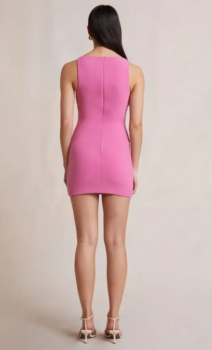 Bec and Bridge Clover Mini Dress in Pink Size 16 - Image 3