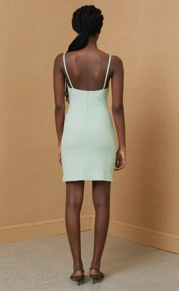 Bec & Bridge Hana Mini Dress in Avocado Green Size 16 - Image 3