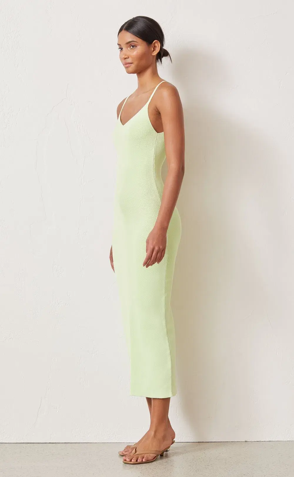 Bec & Bridge Citrus Club Knit Midi Dress Green Size 6 - Image 2