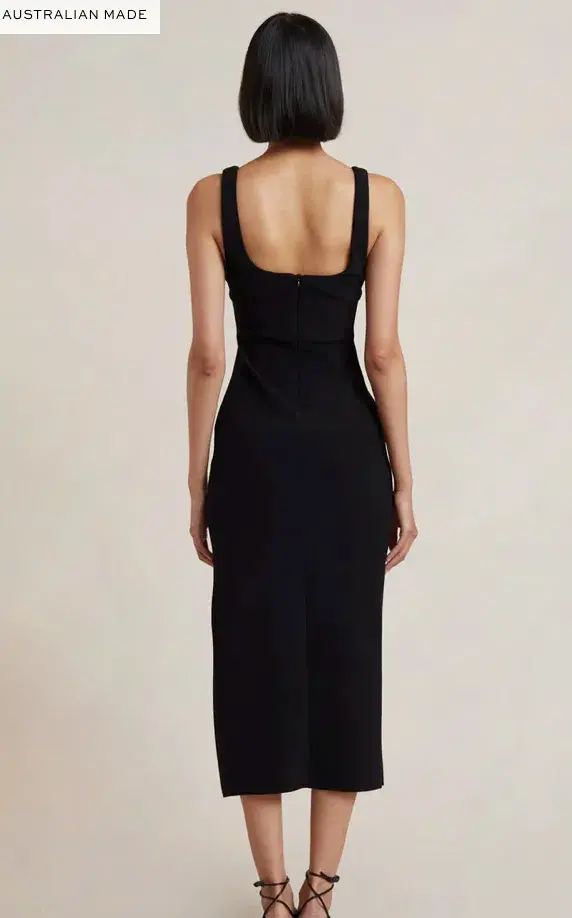 Bec & Bridge Iris Midi Dress in Black Size 14 - Image 3