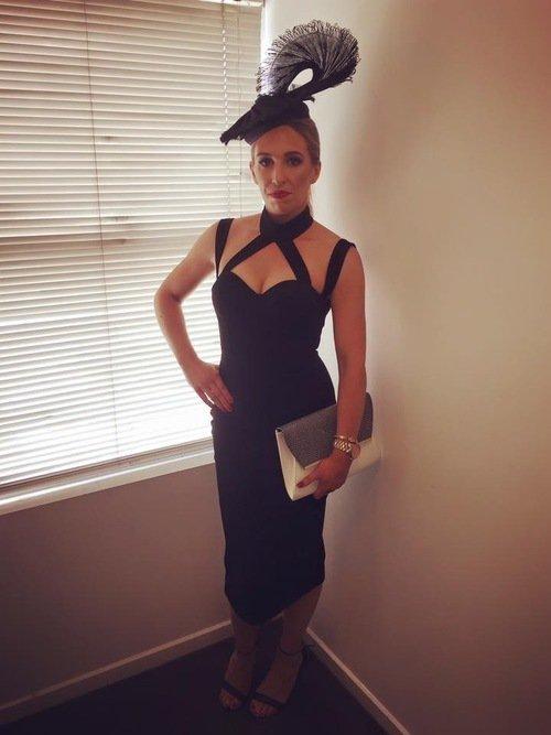 MISHA Claudia Halter Cross Over Dress Black Size 10/M - Image 2