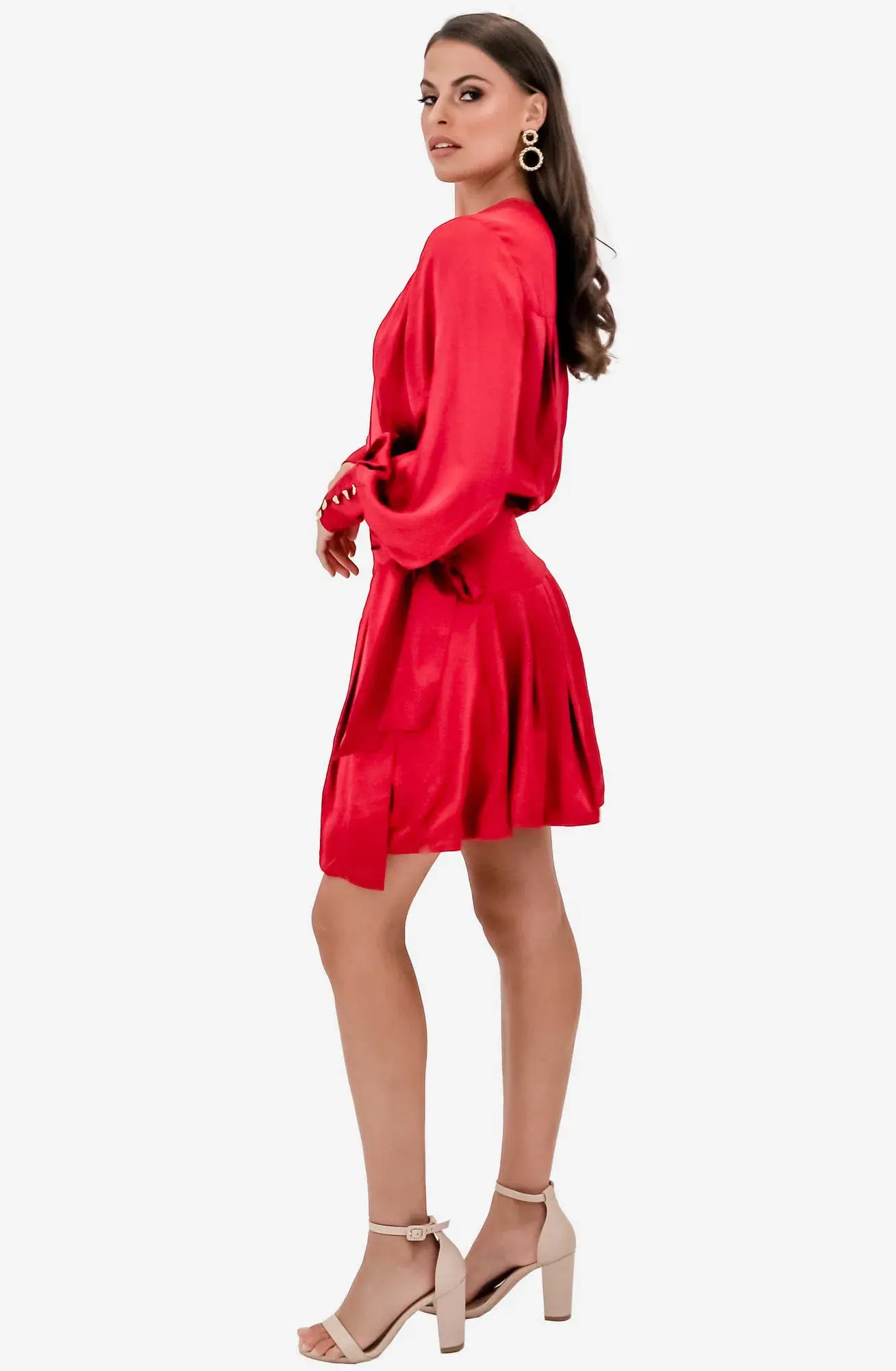 Aje Galina Wrap Dress Hot Pink Size 8 - Image 2