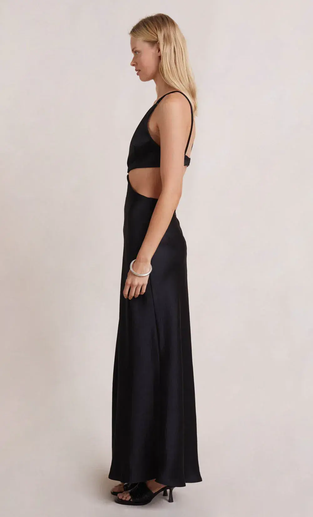 Bec & Bridge Felix V Maxi Dress Black Size 12  - Image 2