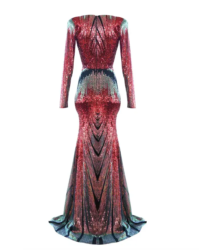 Meraki Phoenix Sequin Gown Size 8 - Image 6