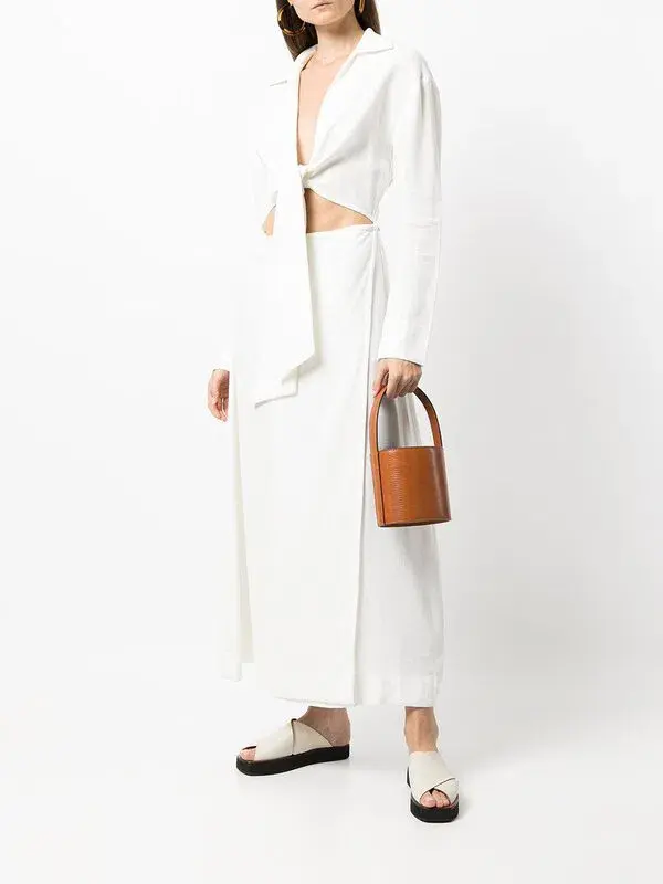 Sir The Label Clemence Long Sleeve Wrap Dress Ivory Size 0 / AU 6 - Image 1