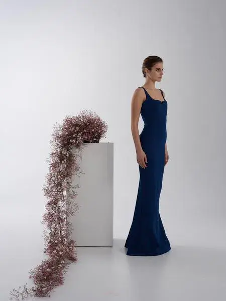 Rachel Gilbert Anneke Gown Navy Size AU 8 - Image 5