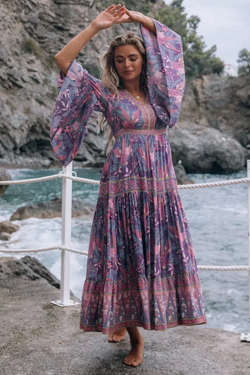 Spell & The Gypsy Collective Bianca Gown Wisteria Size M for rent on The Volte - main image