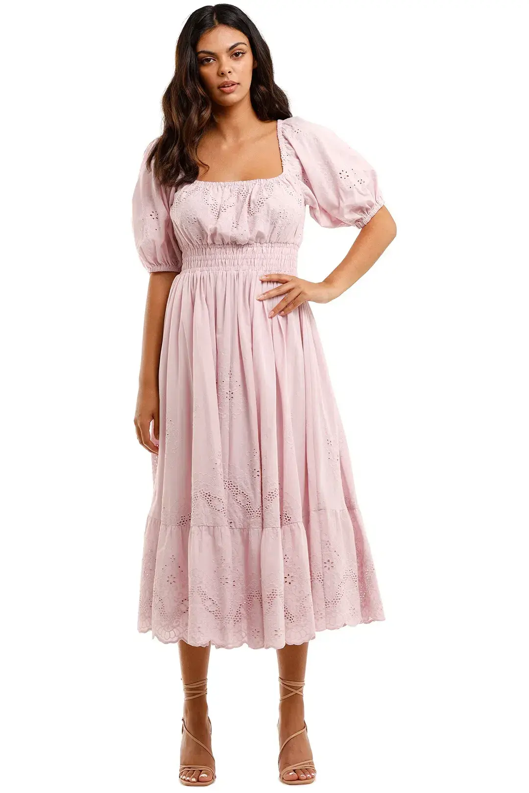 Spell & The Gypsy Capulet Broderie Anglaise Soiree Dress Lilac Size L - Image 1