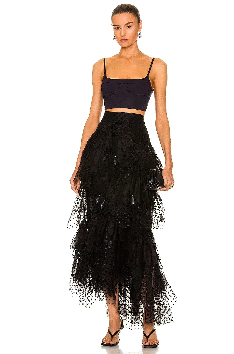 Zimmermann Rhythmic Embroidery Skirt Black Size 0/AU 8 for rent on The Volte - main image