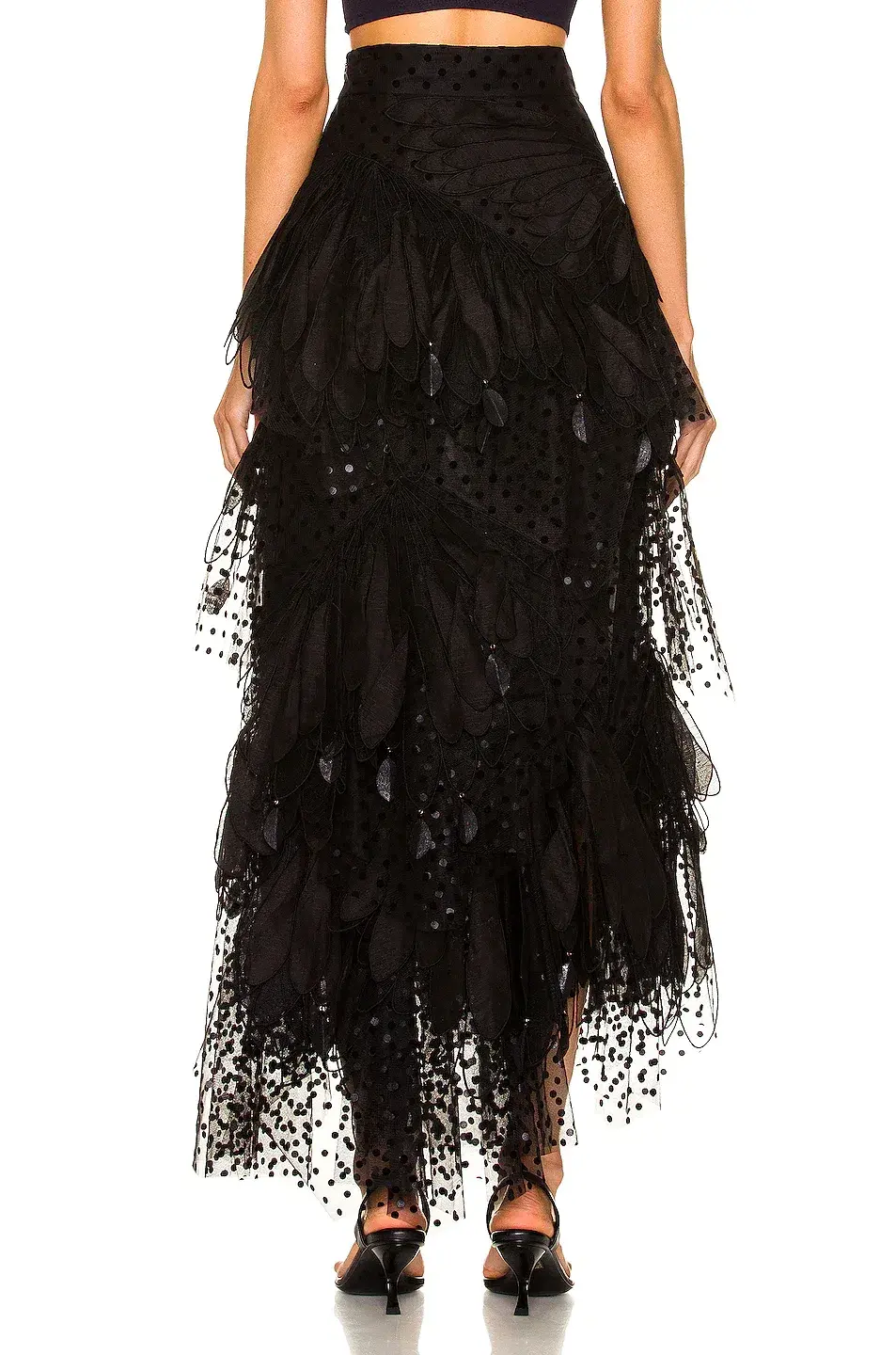 Zimmermann Rhythmic Embroidery Skirt Black Size 0/AU 8 for rent on The Volte - main image