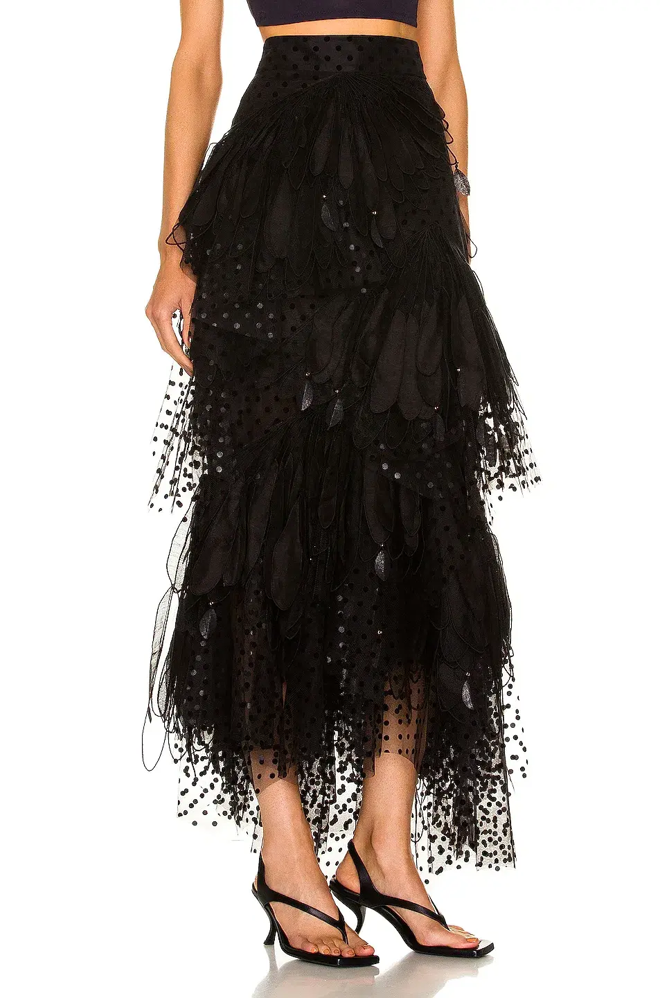 Zimmermann Rhythmic Embroidery Skirt Black Size 0/AU 8 - Image 3